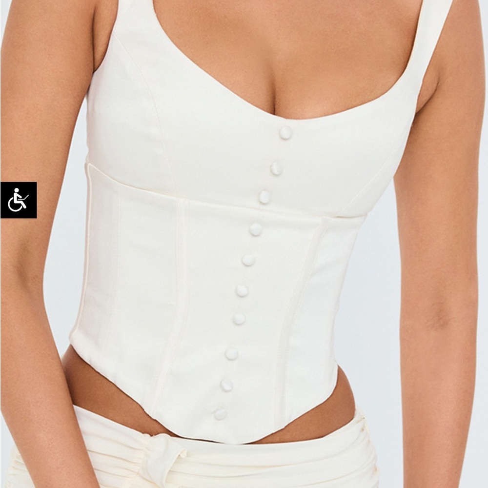 House of CB White Tank Top